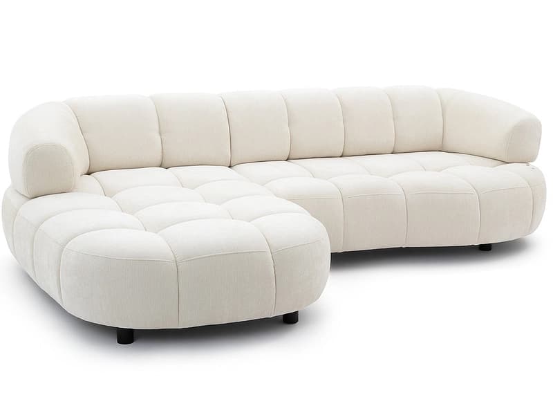 Ecksofa BOBOCHIC LOVELY Stoff beige