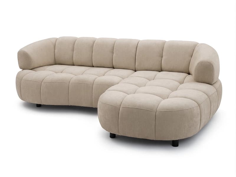 Ecksofa BOBOCHIC LOVELY Stoff taupe