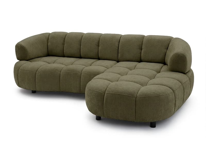 Ecksofa BOBOCHIC LOVELY Stoff grün