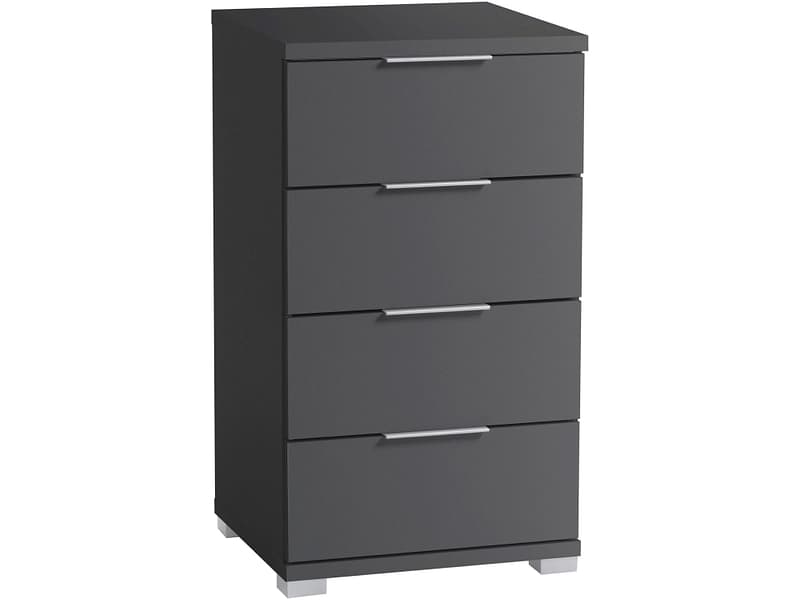 Nachttisch COZA 4 Schubladen 42x46x79cm grafit melamin