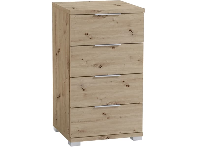 Nachttisch COZA 4 Schubladen 42x46x79cm artisan eiche melamin