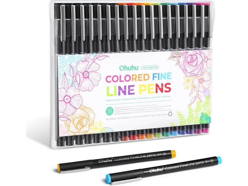 OHUHU Fineliner mehrfarbig