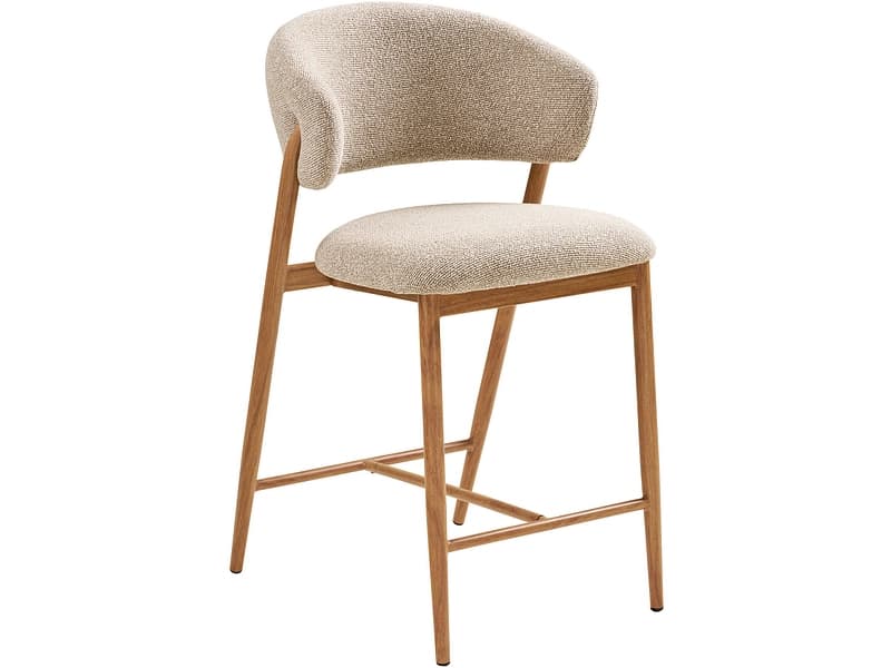HOUSE NORDIC Barhocker CAVI stoff natürliches holz