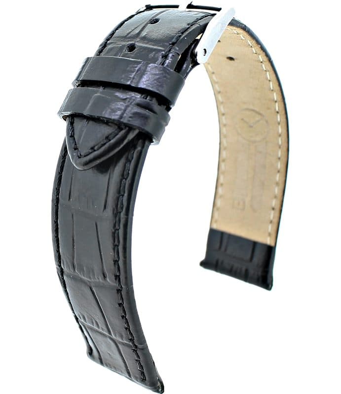 Special edition Kroko Black Uhrenband Uhrenarmband aus Echtleder