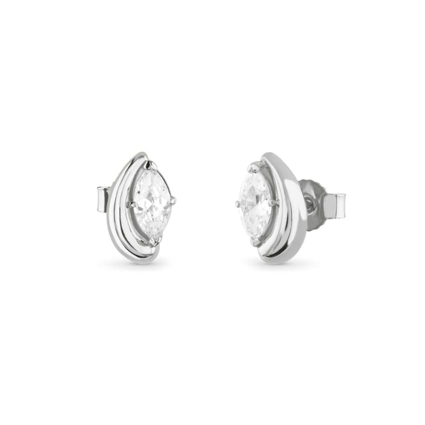 Guess Silver JSBE05091JWRHT-U Double Wave Damen Ohrringe