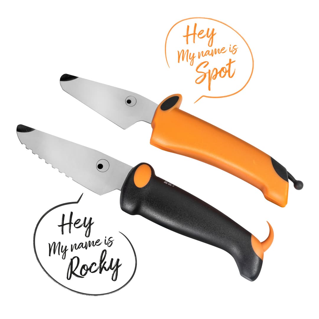 kinderkitchen® Messer Set schwarz / orange 2 Stk