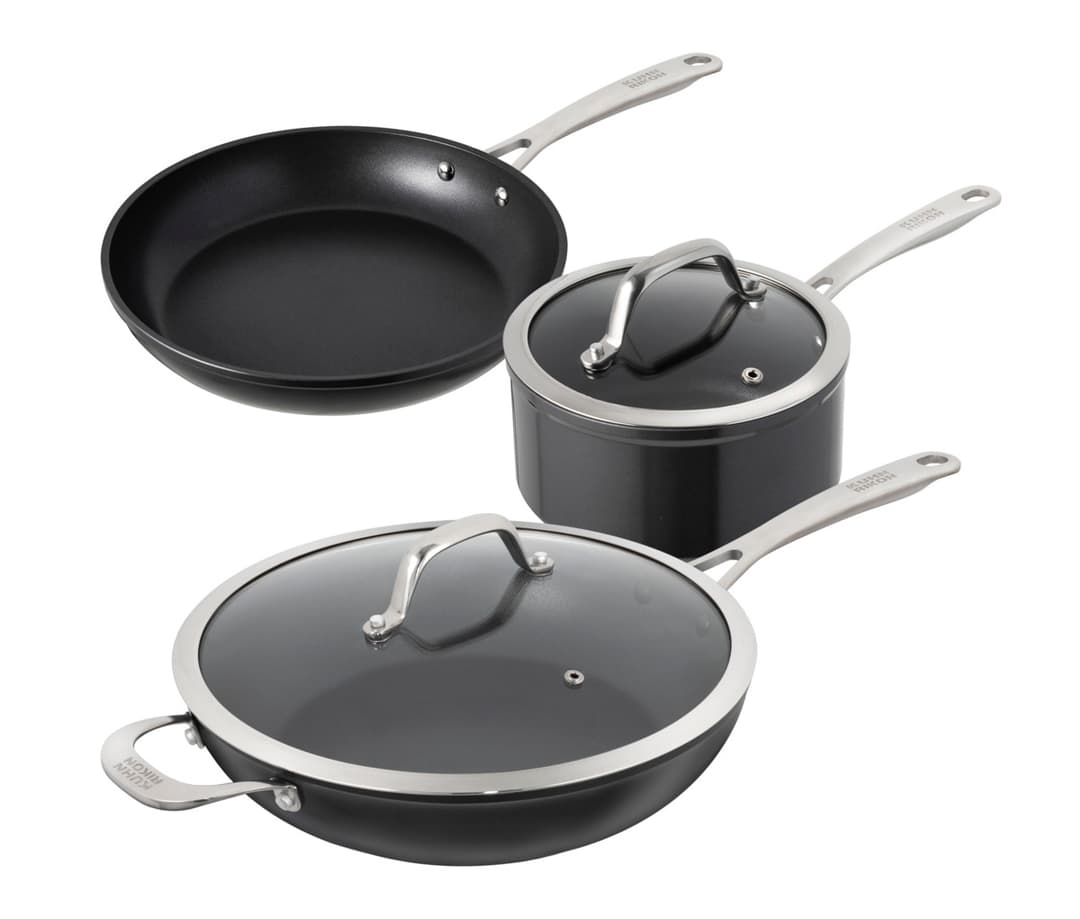 EASY PRO Kochgeschirr Set · Bratpfanne Ø 20 cm + Stielkasserolle Ø 20 cm 3.0 L + Sauté-Pfanne Ø 28 cm