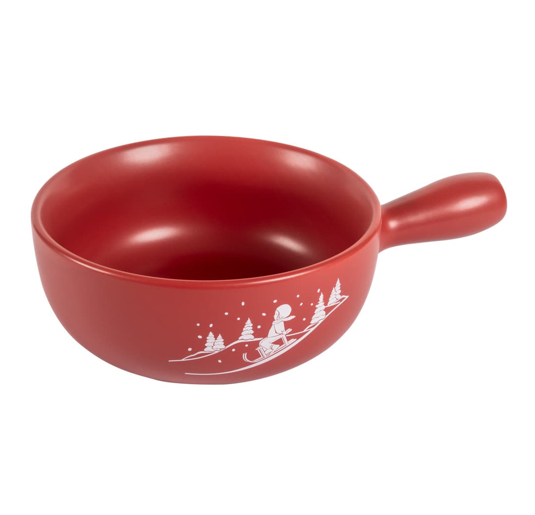 Caquelon Winterspass rot matt Ø 23 cm