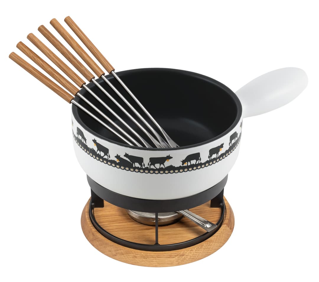 Käsefondue Set Induktion Goldglocke & Eiche Ø 23 cm