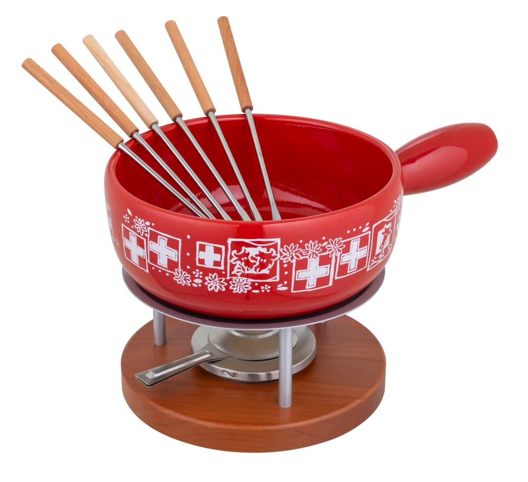 Käsefondue Set Suisse rot Ø 21 cm
