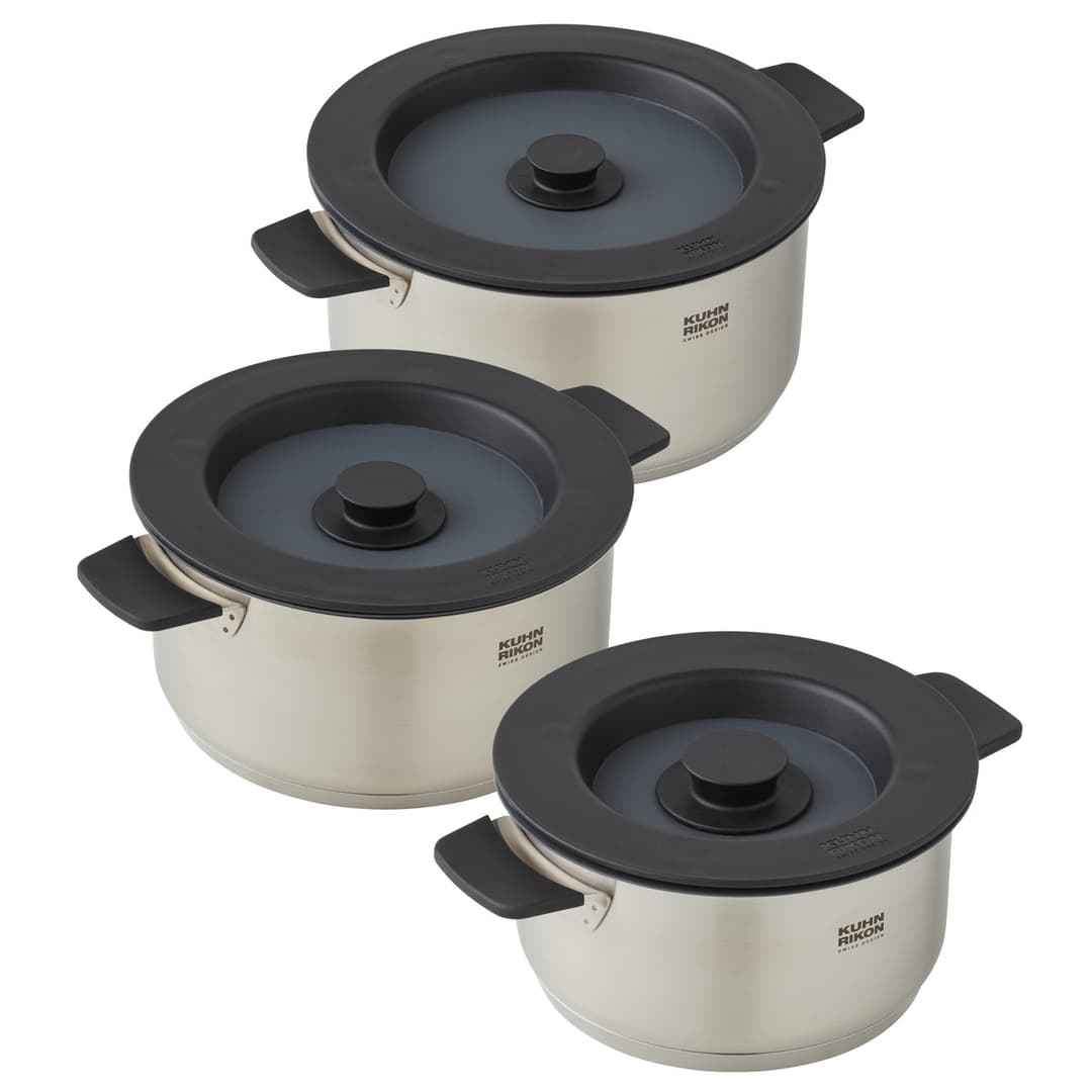 SMART & COMPACT Kochtopf Set 1.5 + 3.0 + 5.0 L