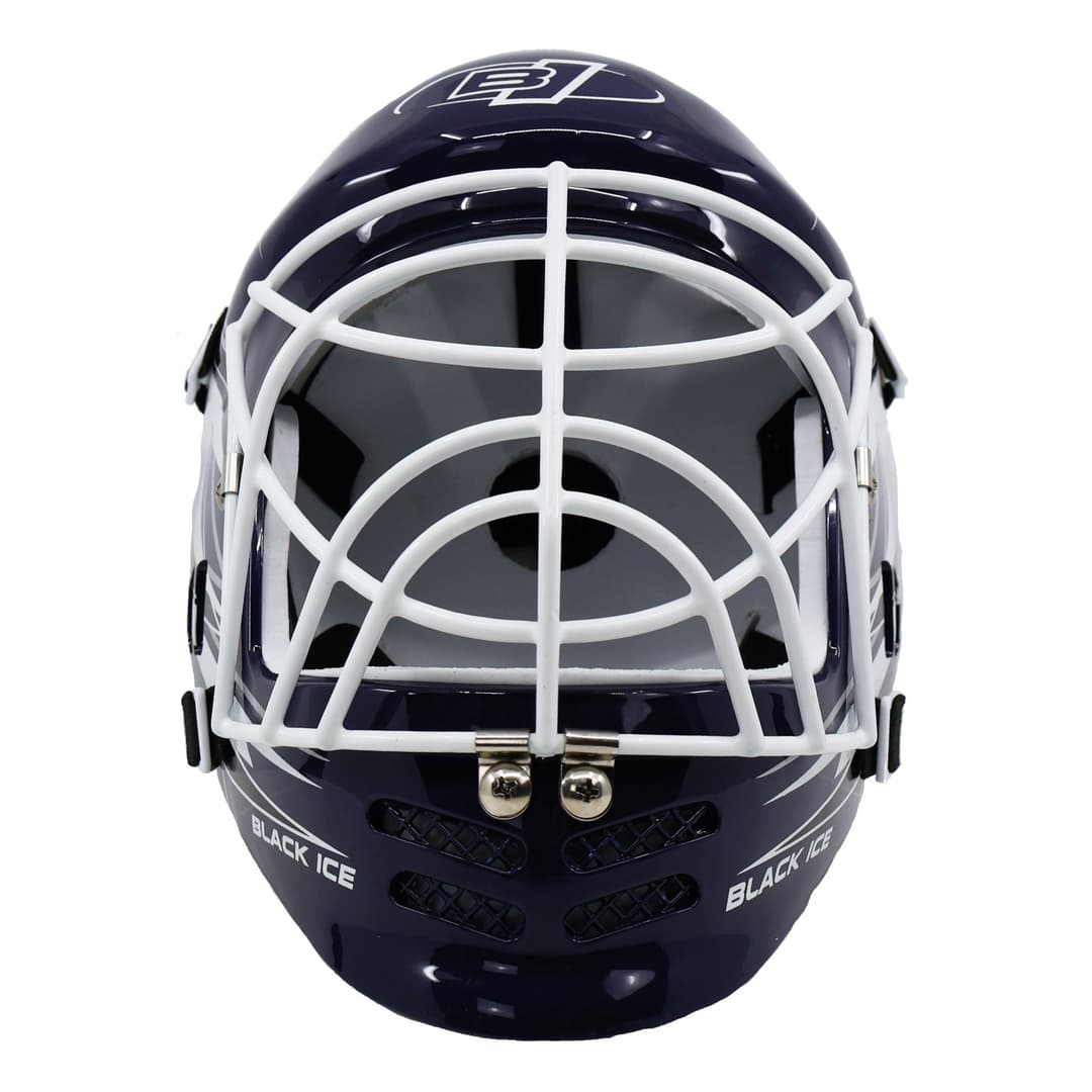 GOALIE MASKE BLUE LIGHTNING / Marke: Interhockey / Größe: JR / Farbe: blau/schwarz