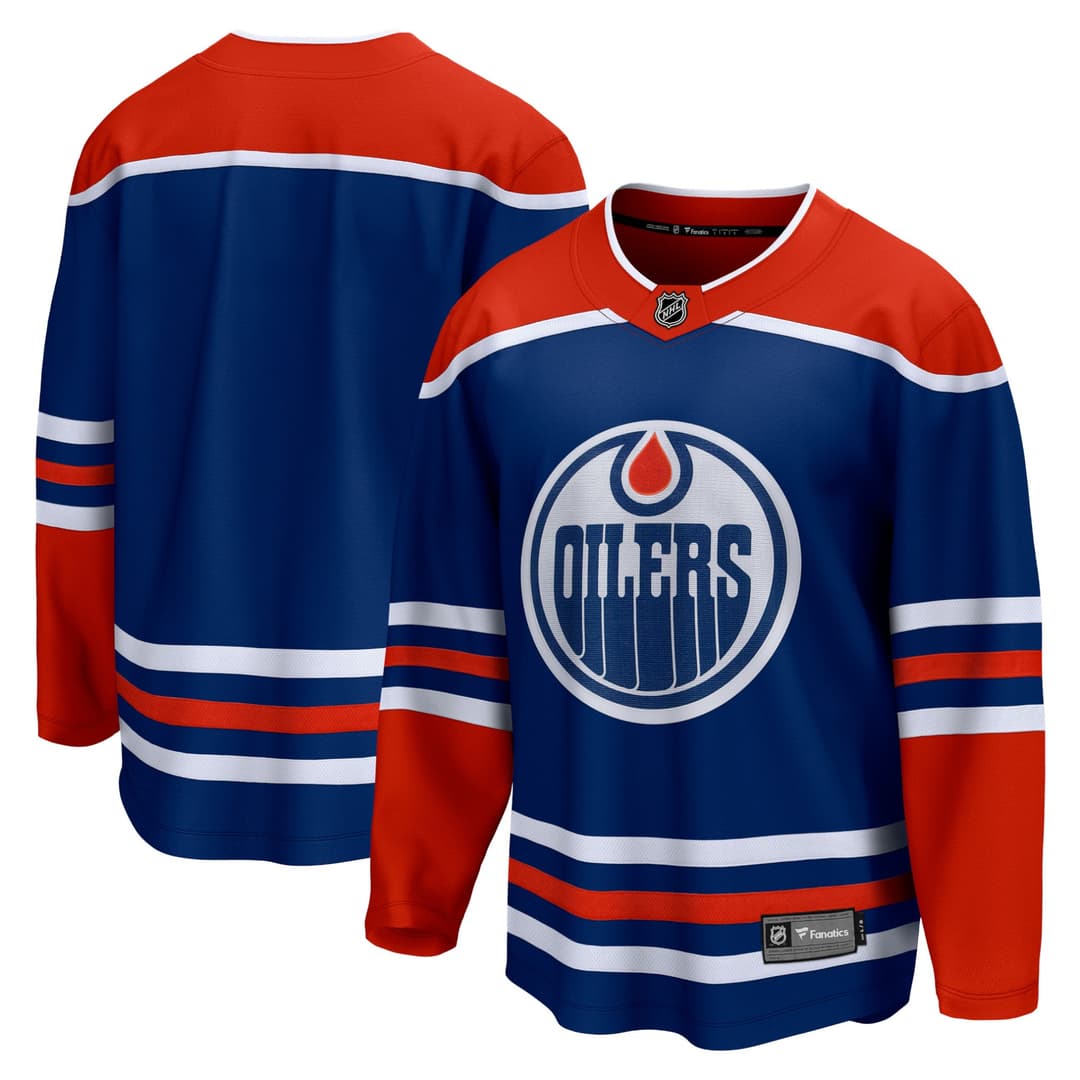 BREAKAWAY JERSEY EDMONTON OILERS HOME / Farbe: blau/orange / Größe: SR / Größe: L