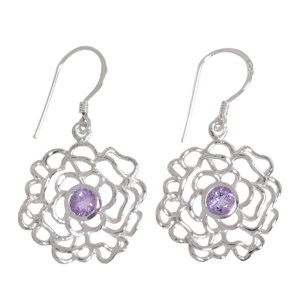 Amethyst Silberohrhänger