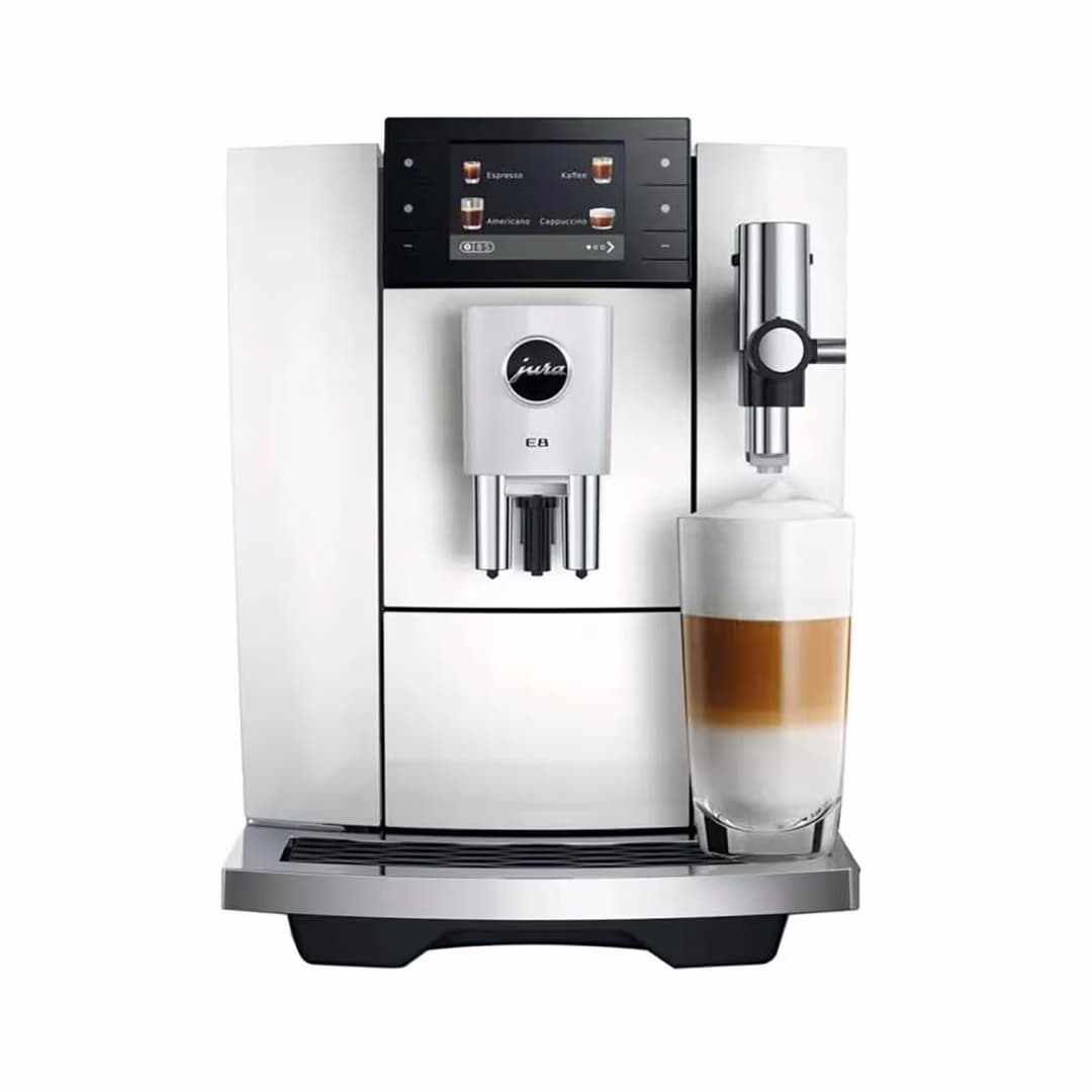 JURA E8 Piano White (SD) Kaffeevollautomat – JURA Kaffeevollautomaten Haushalt