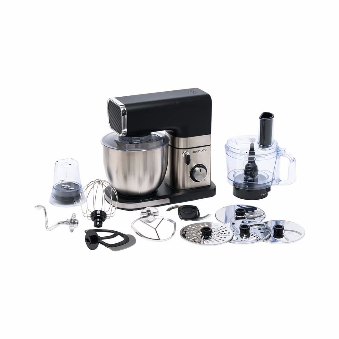Novamatic Mastermix KM1300 Küchenmaschine – schwarz / silber