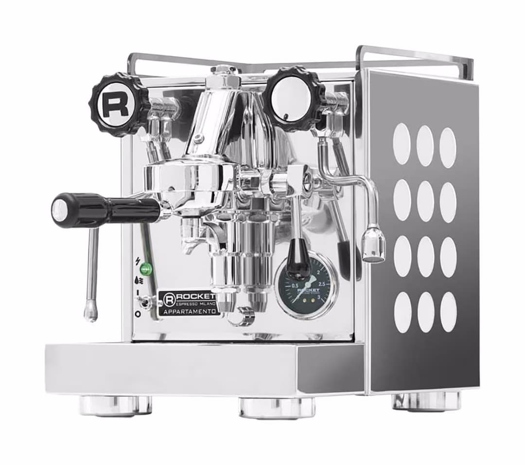 Rocket Appartamento Classic Chrom/Weiss Siebträgermaschine – Siebträgermaschine/Espressomaschine – weiss / chrom