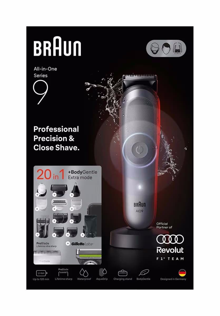 Braun Series 9 AIO9540 ARF1 Körperrasierer – Bodygroomer/Körperrasierer – grau