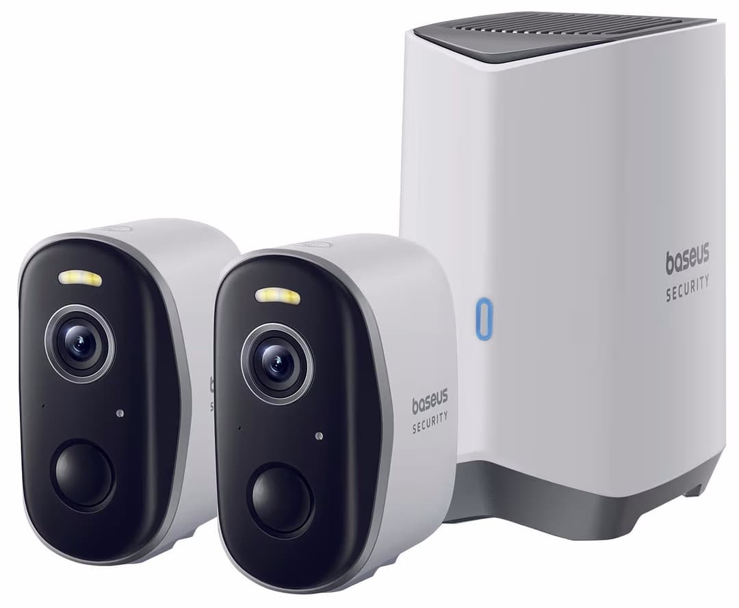 Baseus N1+ Outdoor 2St Outdoor Cam – Überwachungskamera – weiss