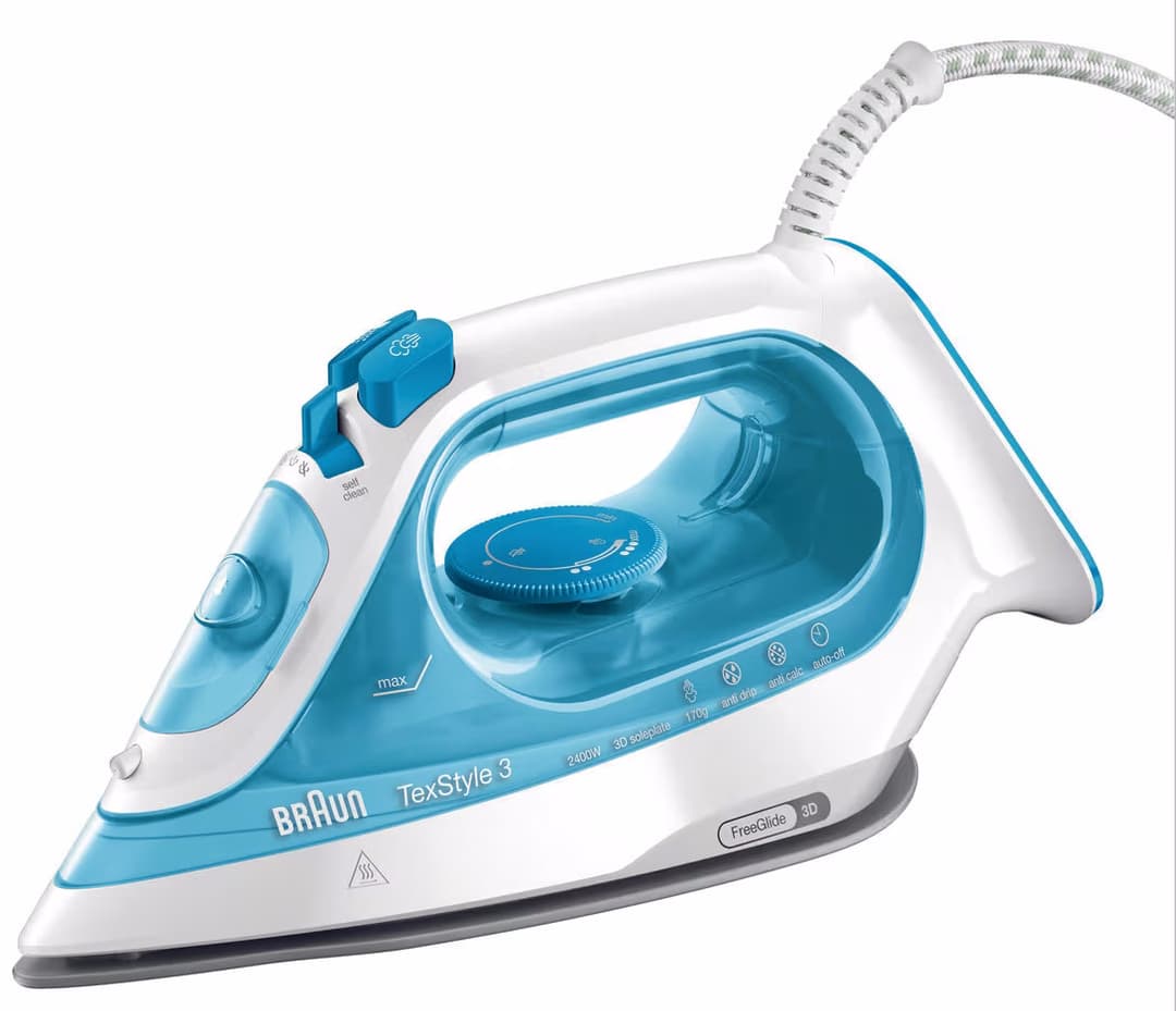 Braun TexStyle 3 SI3053BL Dampfbügeleisen – Bügeleisen/Dampfbügeleisen – weiss