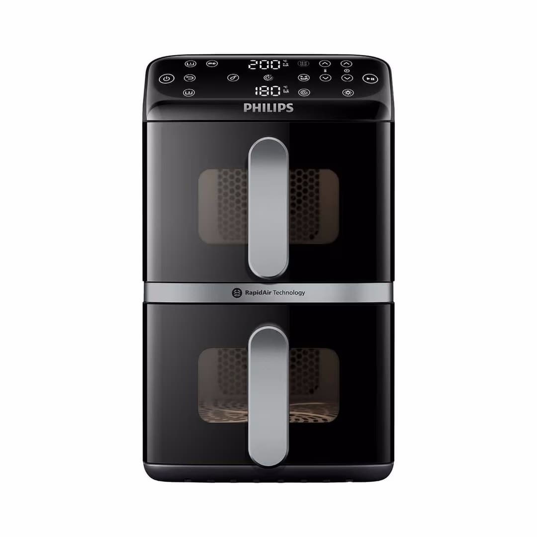 Philips NA461/09 Stacked Dual Basket 2x5L Heissluftfritteuse – Airfryer - Friteuse – schwarz