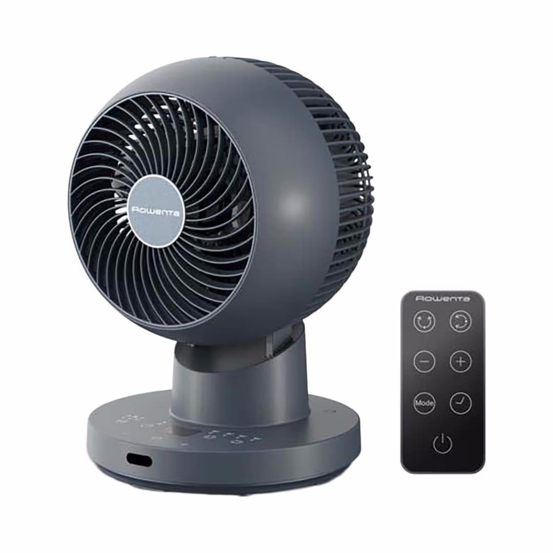 Rowenta Turbo Twist Silence Tischventilator – Tischventilator/USB Ventilator – blau grau