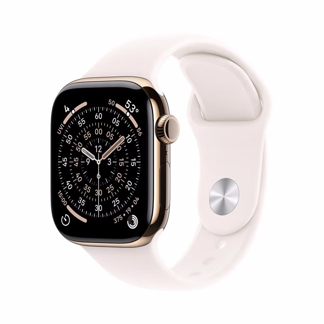 Apple Watch Series 11 GPS + Cellular Gold Titanium Case / Light Blush Sport Band Watch Series 11