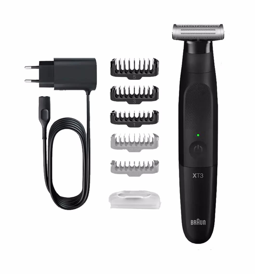 Braun Series XT3200 Face + Body Elektrorasierer – Trimmer/Barttrimmer/Bartschneider – schwarz