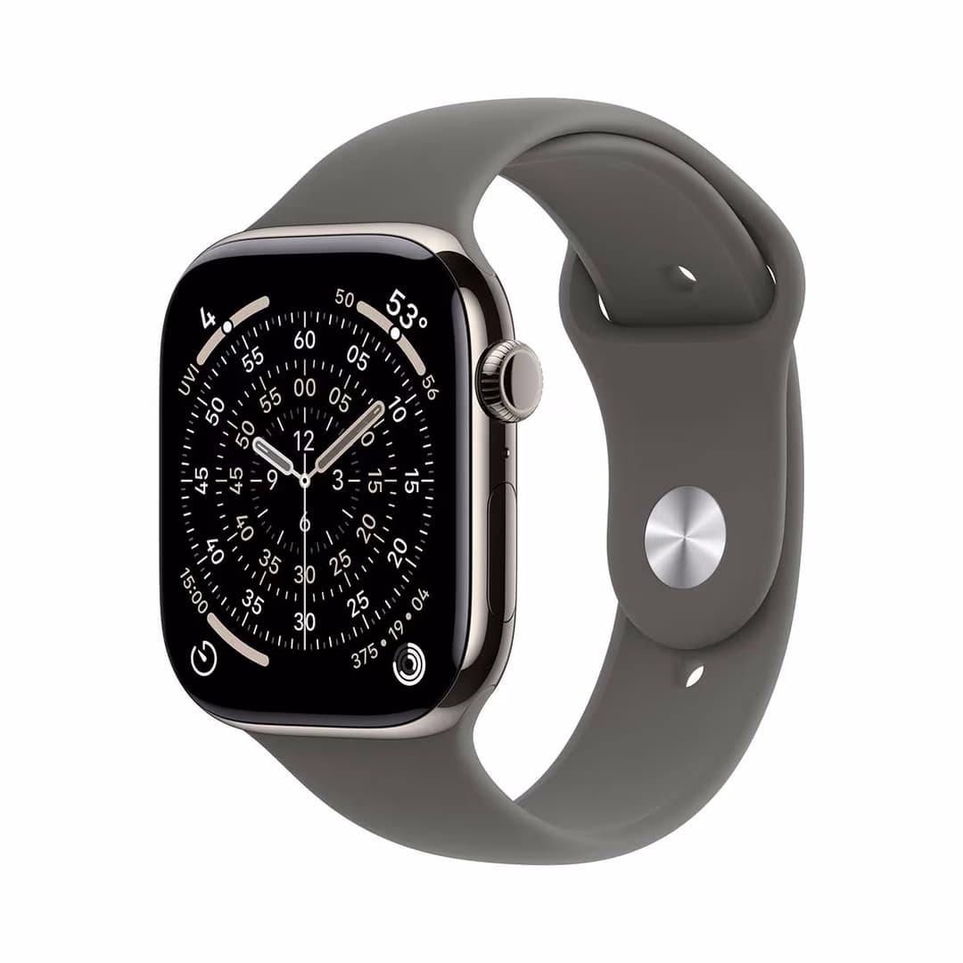 Apple Watch Series 11 GPS + Cellular Natural Titanium Case / Stone Grey Sport Band Watch Series 11