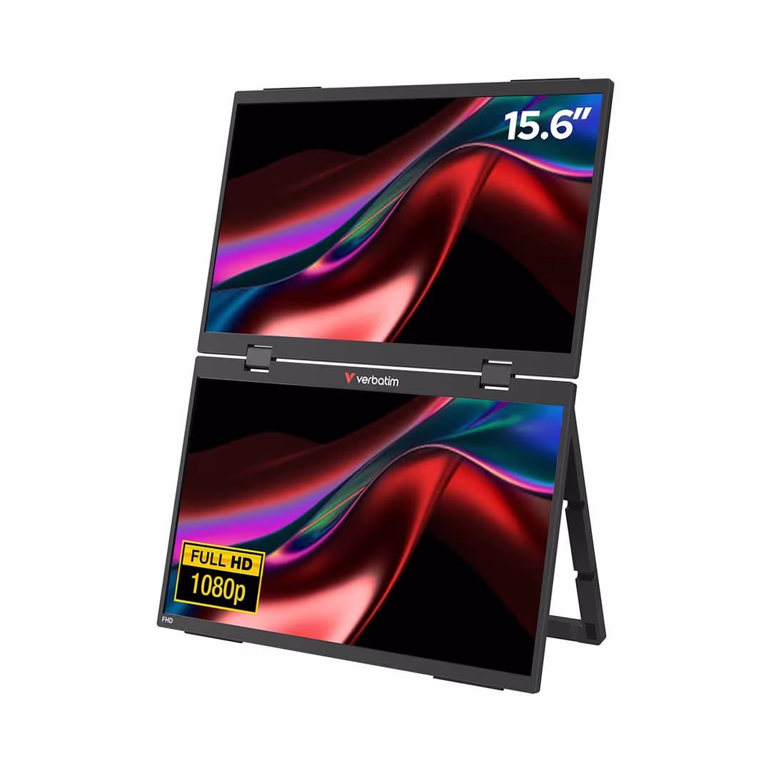 Verbatim Portable FHD Dual Monitor Essentials (15.6", Full HD IPS, 1920 x 1080) 15.6" FHD Monitor – Monitor/PC Bildschirm