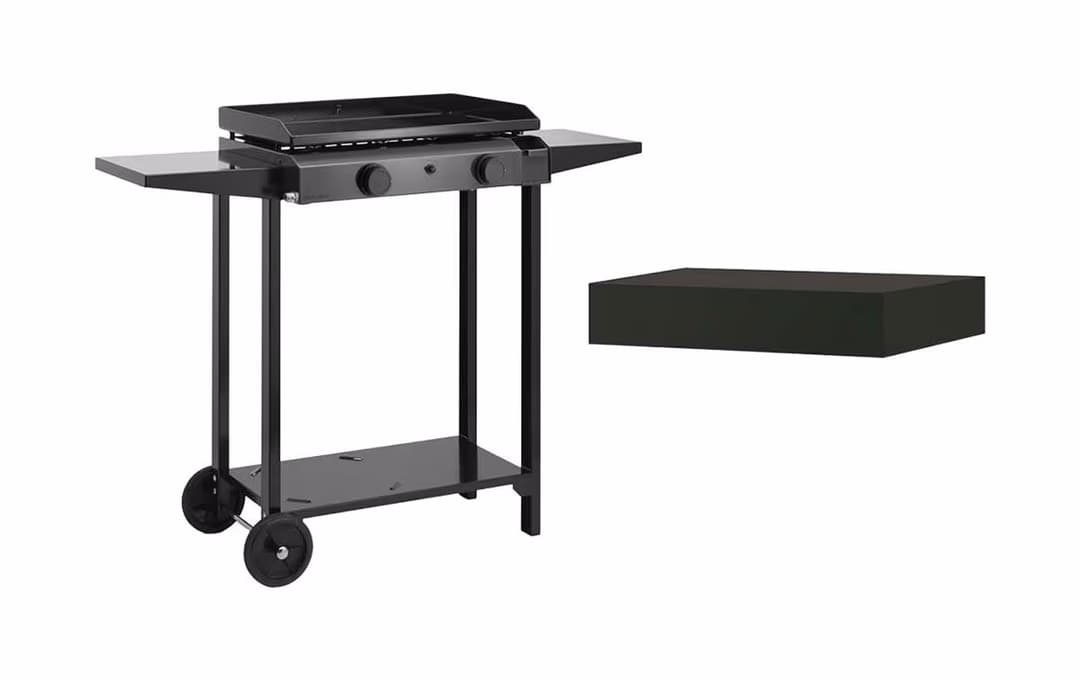 Nouvel Forge Adour Plancha mit Rollwagen – Plancha Grill – schwarz