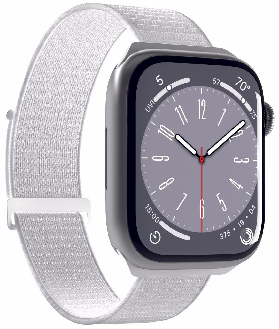 Puro SPORT nylon watch band for Apple Watch 38–40–41mm, white – Apple Watch Zubehör – weiss