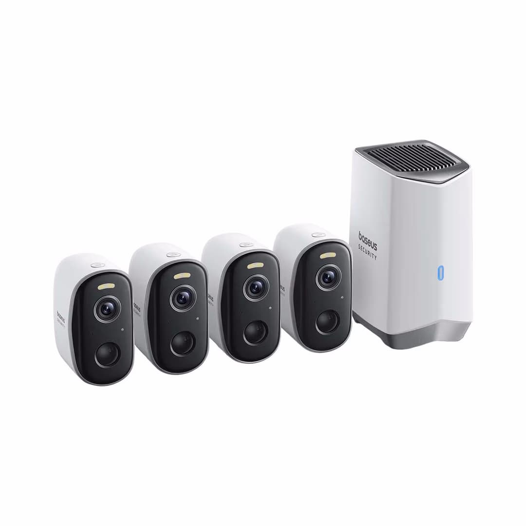Baseus N1 Plus Outdoor Camera 2K 4CamKit Outdoor Cam – Überwachungskamera – weiss