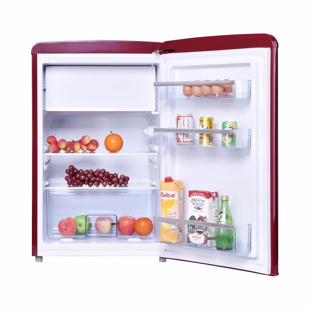 Novamatic KS 108r Retro Mini Kühlschrank – Mini Kühlschrank freistehend – rot