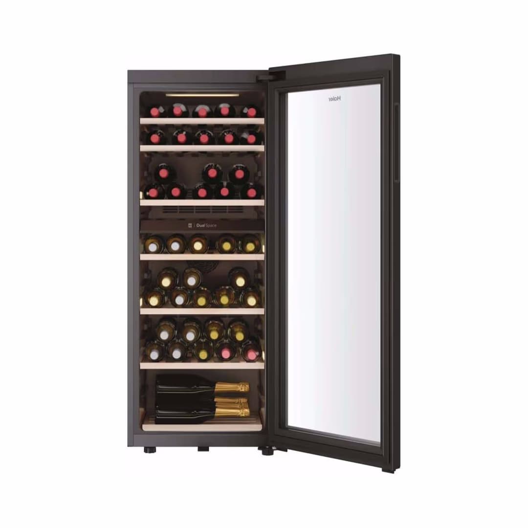 Haier HWS78TGDFH1SW Weinkühlschrank – Weinkühlschrank freistehend – schwarz