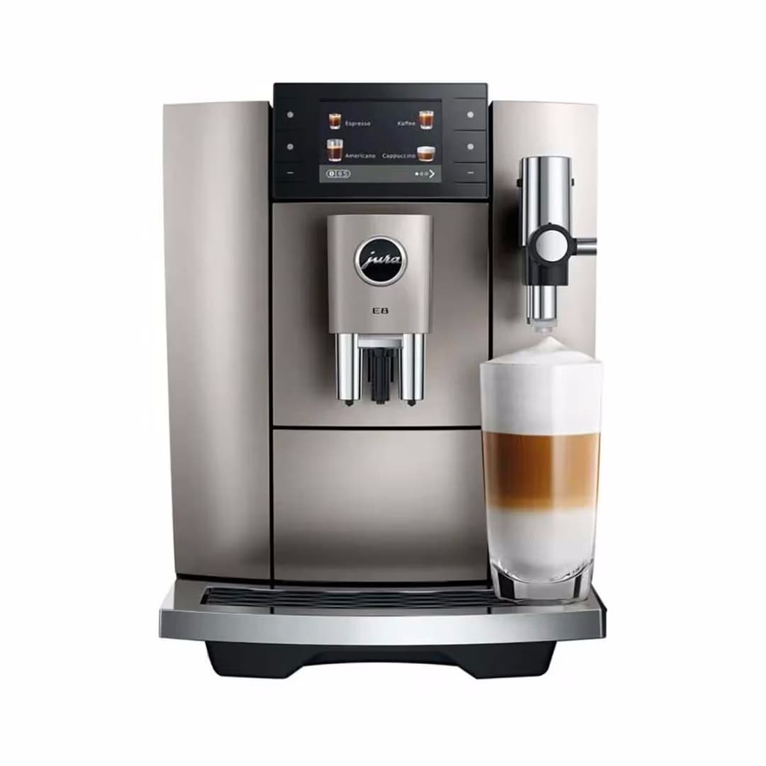 JURA E8 Midnight Silver (SD) Kaffeevollautomat – JURA Kaffeevollautomaten Haushalt – silbergrau