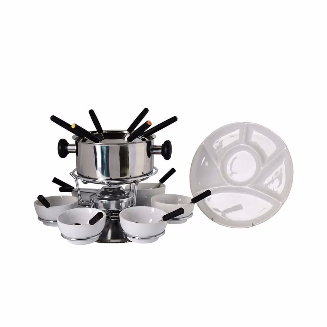 Nouvel Susanne Fondue Set 27-teilig – silber