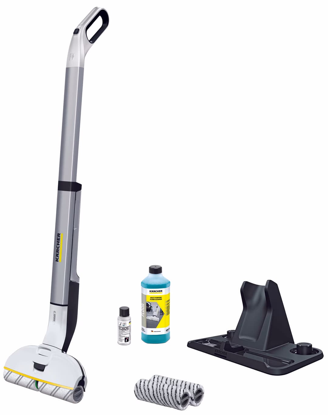 Kärcher EWM 2 Premium Elektrischer Wischmopp – Staubsauger ohne Beutel – weiss