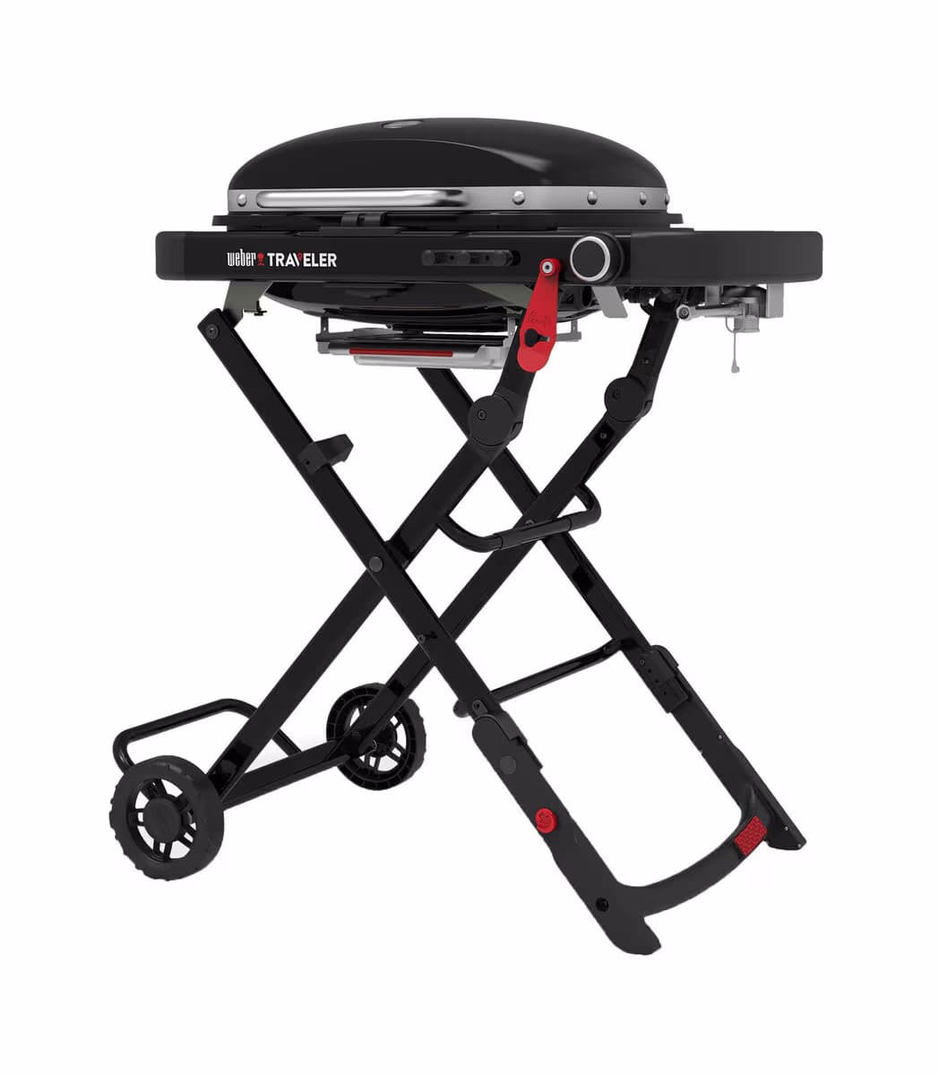 Weber Traveler Compact mini Gasgrill – Plancha Grill – schwarz