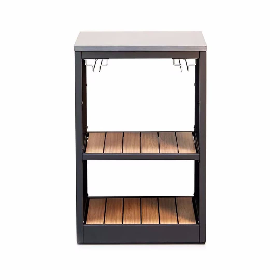 Sahara Eck Modul Outdoor Küche – Grill Ablage/Grill Rollwagen/Grill Erweiterung – schwarz
