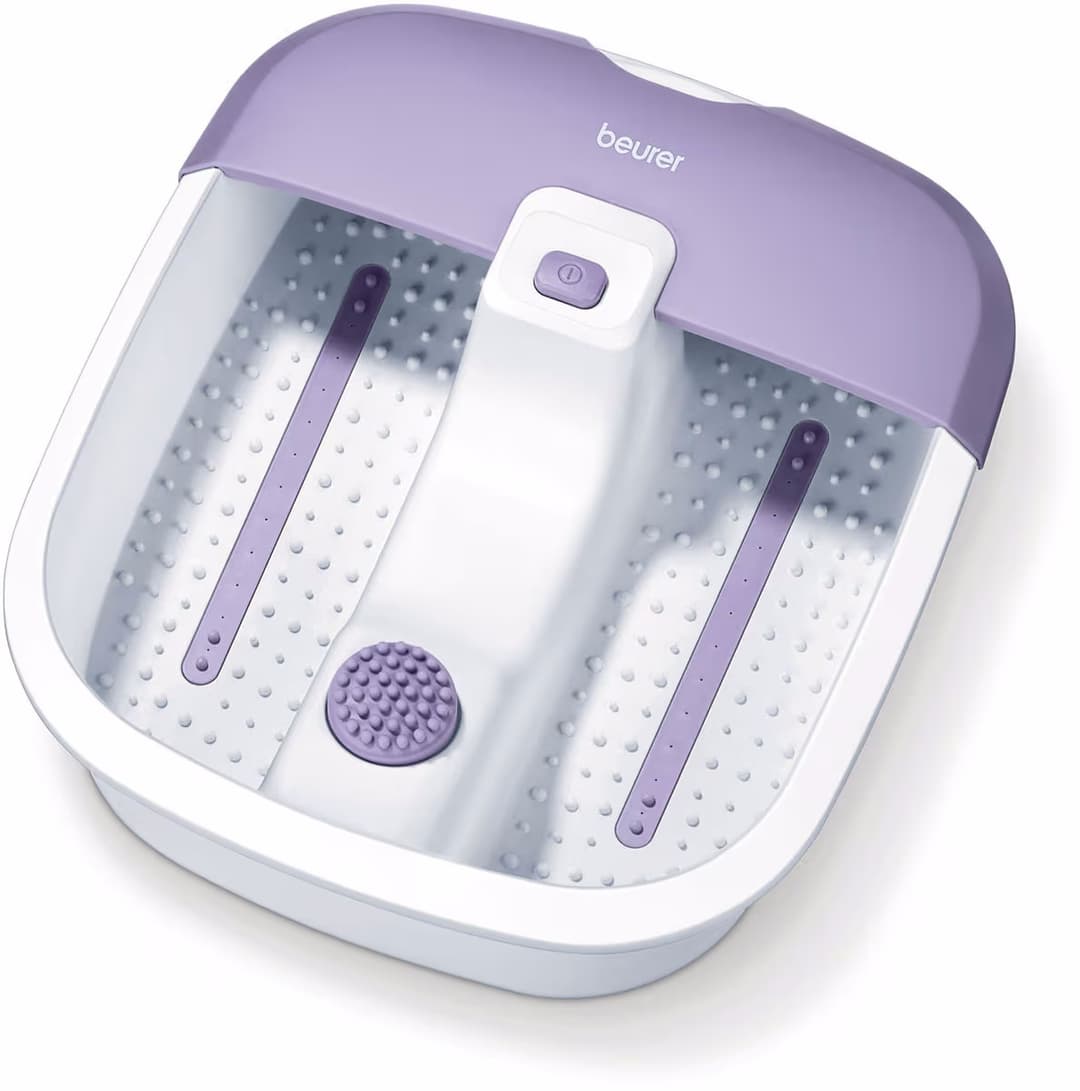 Beurer FB12 Fusssprudelbad mit Massage – Fussbad/Sprudelmatte – violett