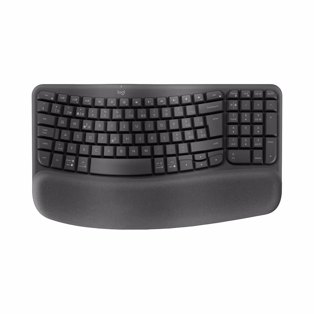 Logitech Wave Keys Ergo - GRAPHITE - CH Kabellose Tastatur 920-012289 – Tastatur/Keyboard – grafit