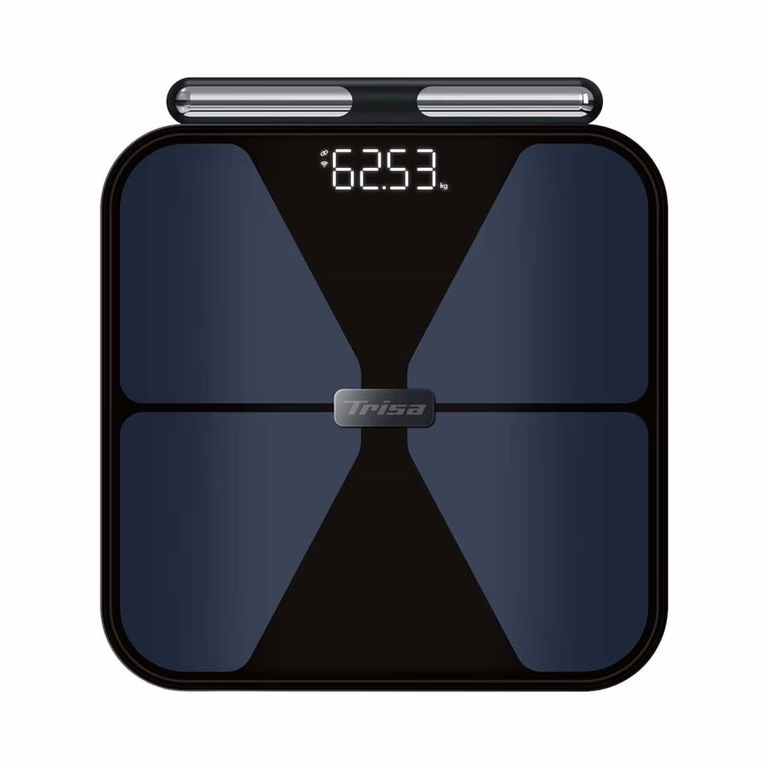 Trisa BioMetrix Smart Personenwaage – Personenwaage/Körperwaage – blau / schwarz