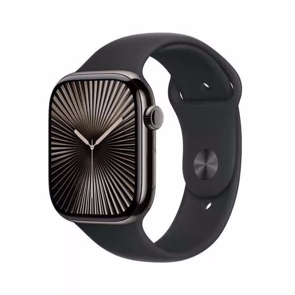 Apple Watch Series 10 GPS + Cellular, 46mm, Slate Titanium / Black Sport Band M/L