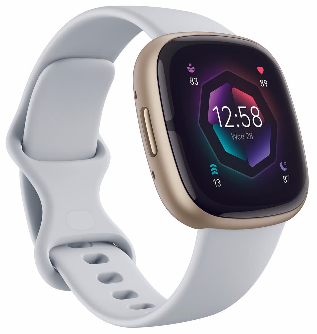 fitbit Sense 2 - Blue Mist/Soft Gold Smartwatch – blau