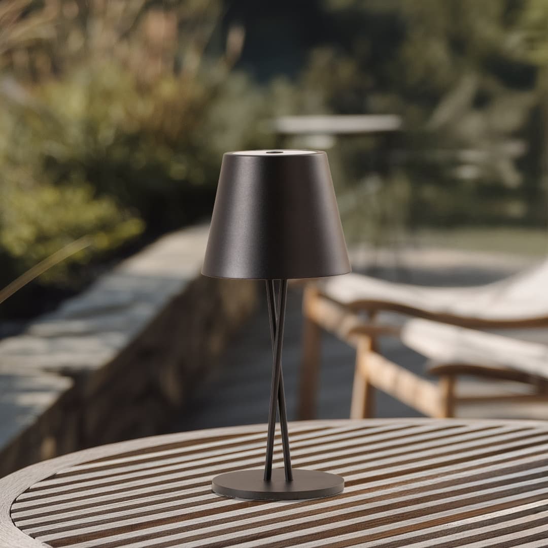 Janea Cross Portable Tischleuchte Dim. IP54 Schwarz - Lindby - Terrasse - Modern - Metall - Einflammig