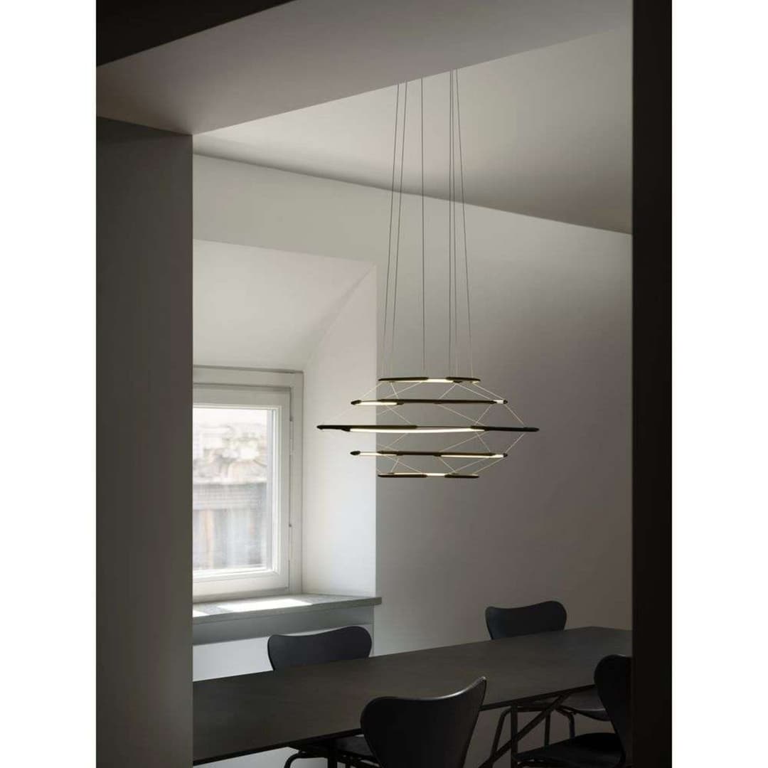 Drop 5 Pendelleuchte Satin Silver - Nemo Lighting - Esszimmer - Kunststoff - Ring