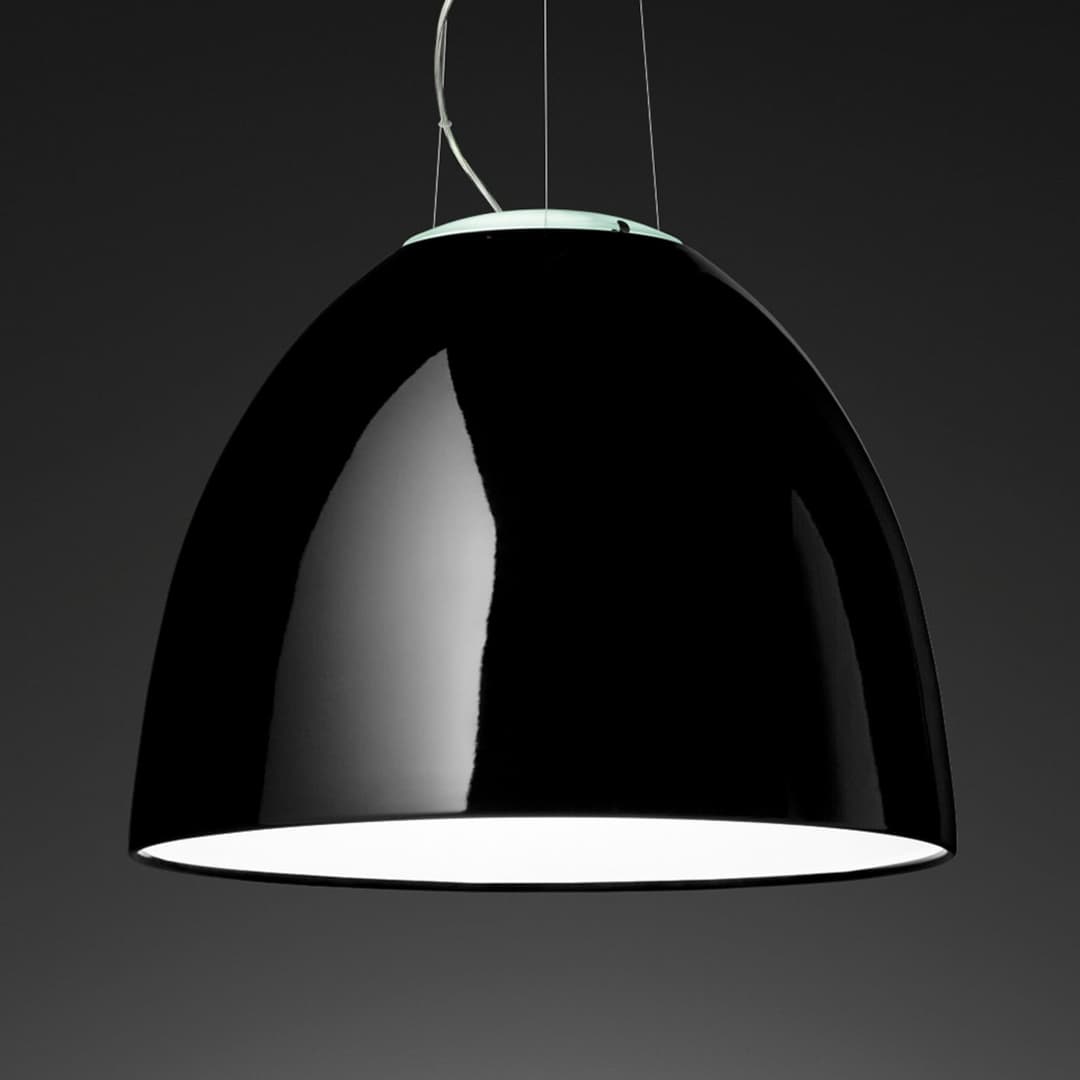 Nur Gloss LED-Hängelampe App schwarz - Artemide - Wohnzimmer - Design - Kunststoff - Einflammig