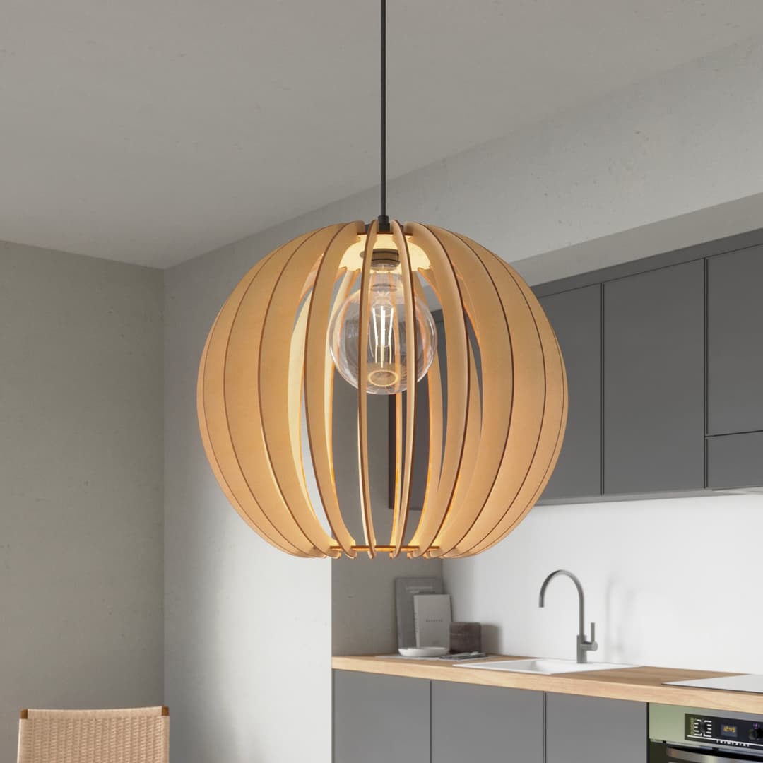 Clay Hängelampe Birkensperrholz Ø 40 cm - MCJ - Wohnzimmer - Skandinavisch - Einflammig