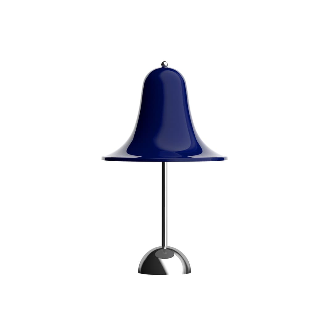 Pantop Akku-Tischleuchte nachtblau - Verpan - Wohnzimmer - Design - Metall - Mit Schirm